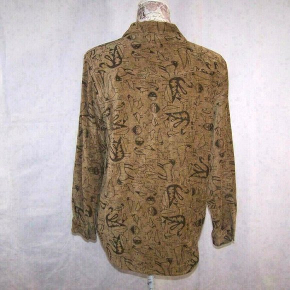 CHICOS DESIGN Shacket Jacket Egyptian Hieroglyphics Zip Womens 12 Chicos 2 - Picture 9 of 16